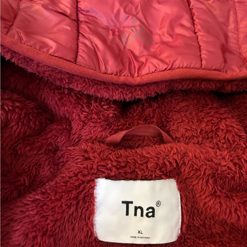 TNA  Red Hooded Puffer Jacket - Picture 3 of 3